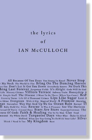 Ian McCulloch Lyrics Book.