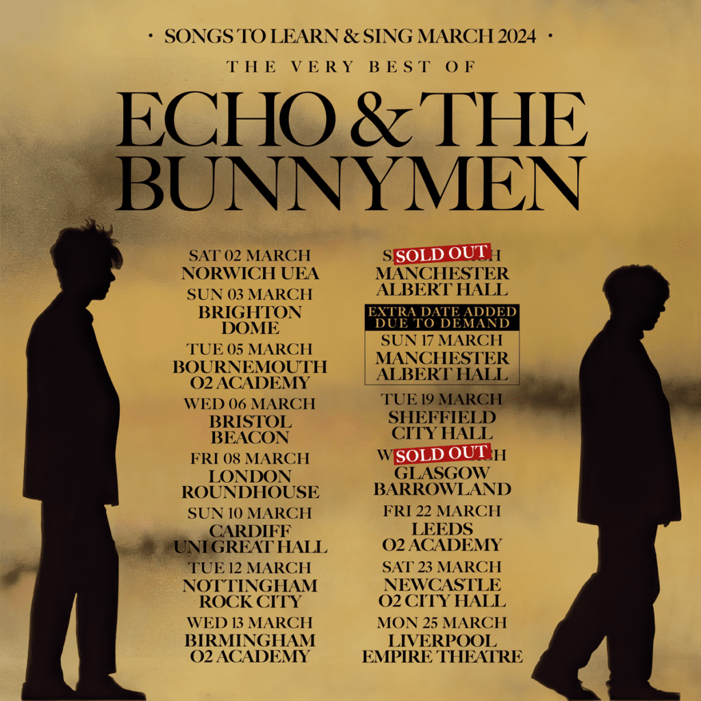 Echo & The Bunnymen 2024 UK Tour Dates