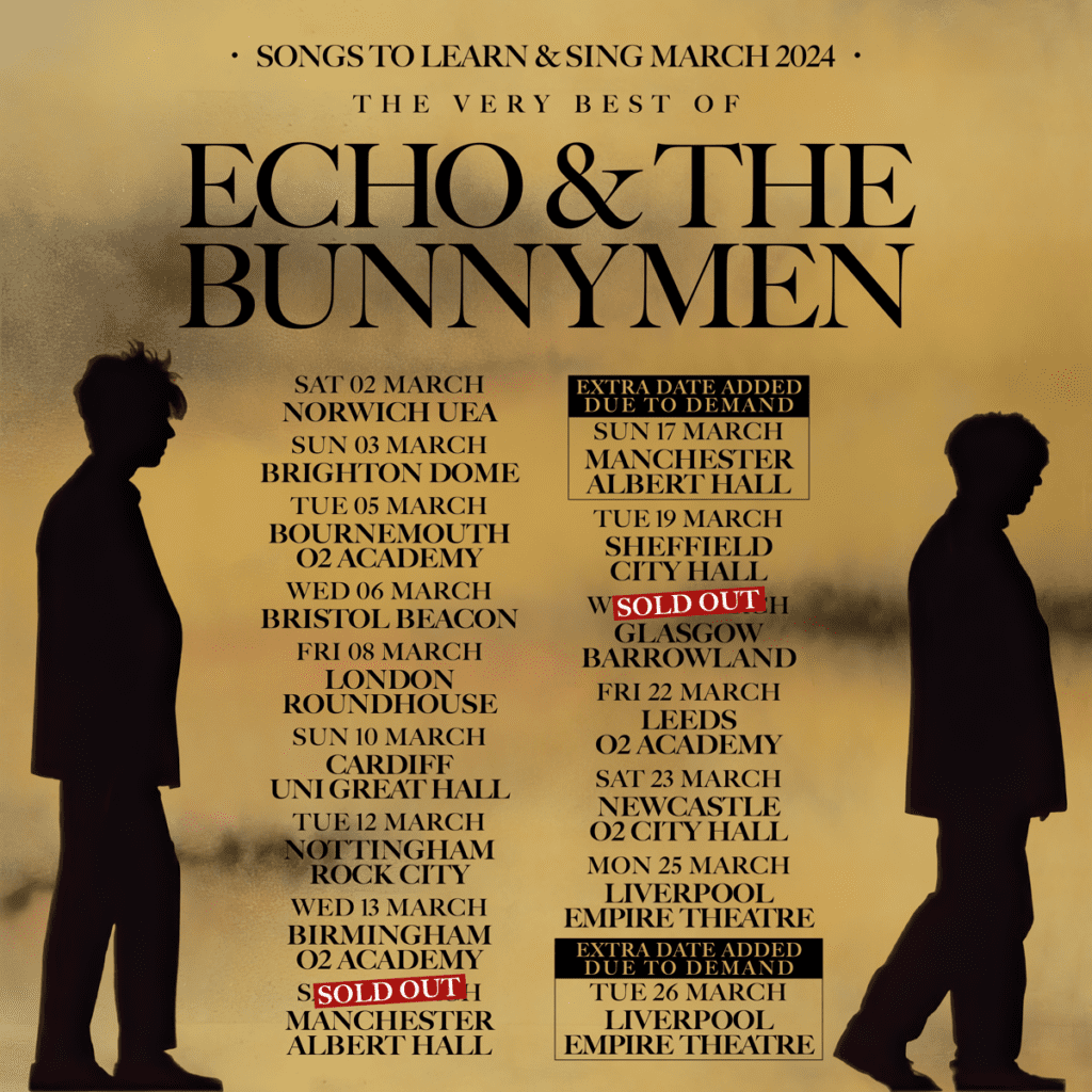 Echo & The Bunnymen 2024 UK Tour Dates