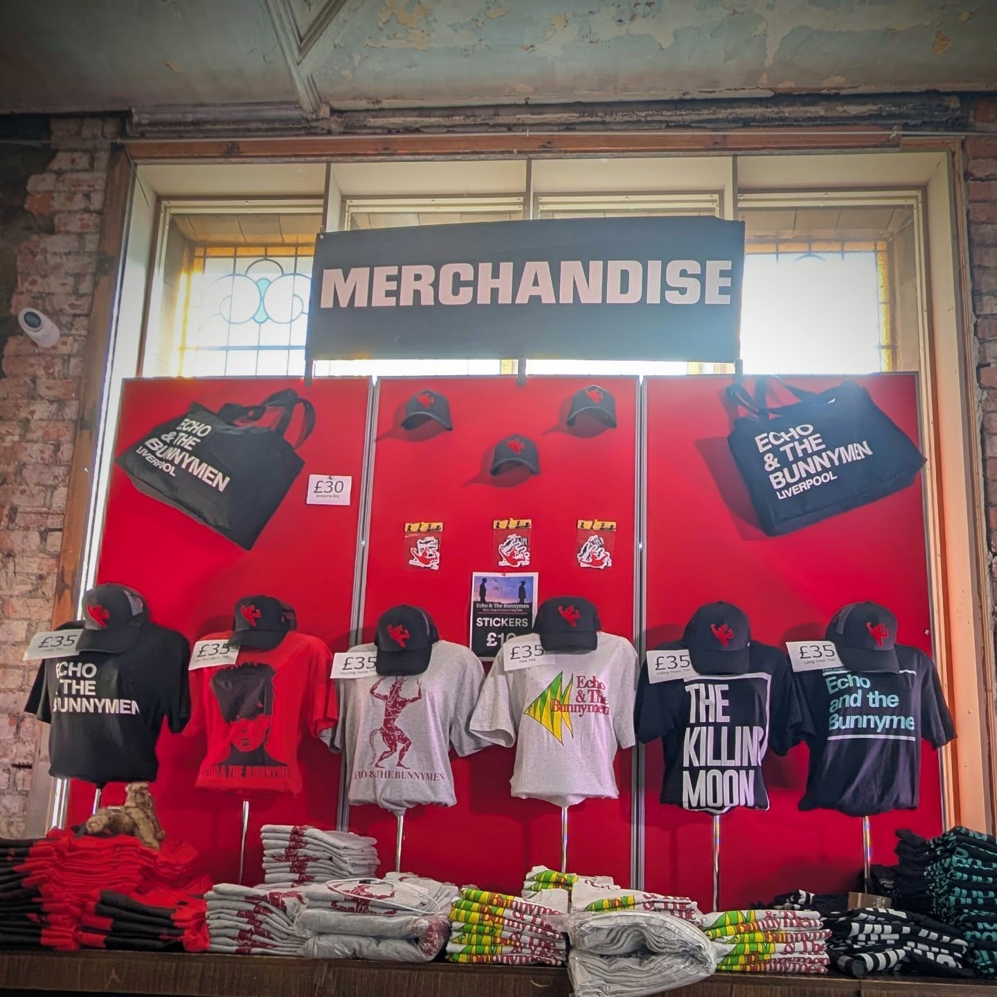 Tonight is the final show of the More Songs to Learn and Sing UK tour, South America, and North America you're next. Merchandise is available tonight in the venue hall. Few sizes are sold out. We recommend that you purchase before the gig tonight. See you at the barricades! 🐰