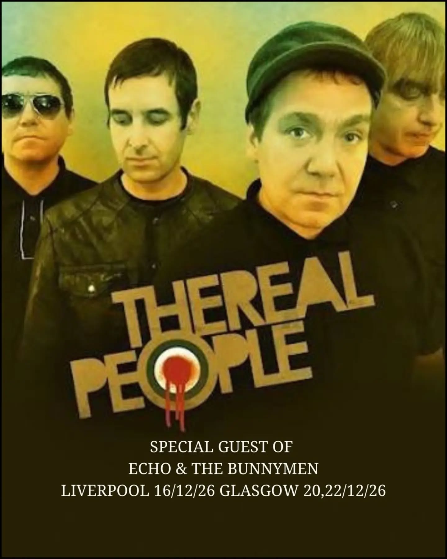 We’re absolutely delighted to announce that the brilliant The Real People @therealpeopleofficialband will be joining us as our very special guests for our Liverpool and Glasgow shows! 🎸🐰

Two fantastic bands, two incredible cities and three nights you won’t want to miss!

If you haven’t got your tickets yet, you’d better get a move on! 🎟️