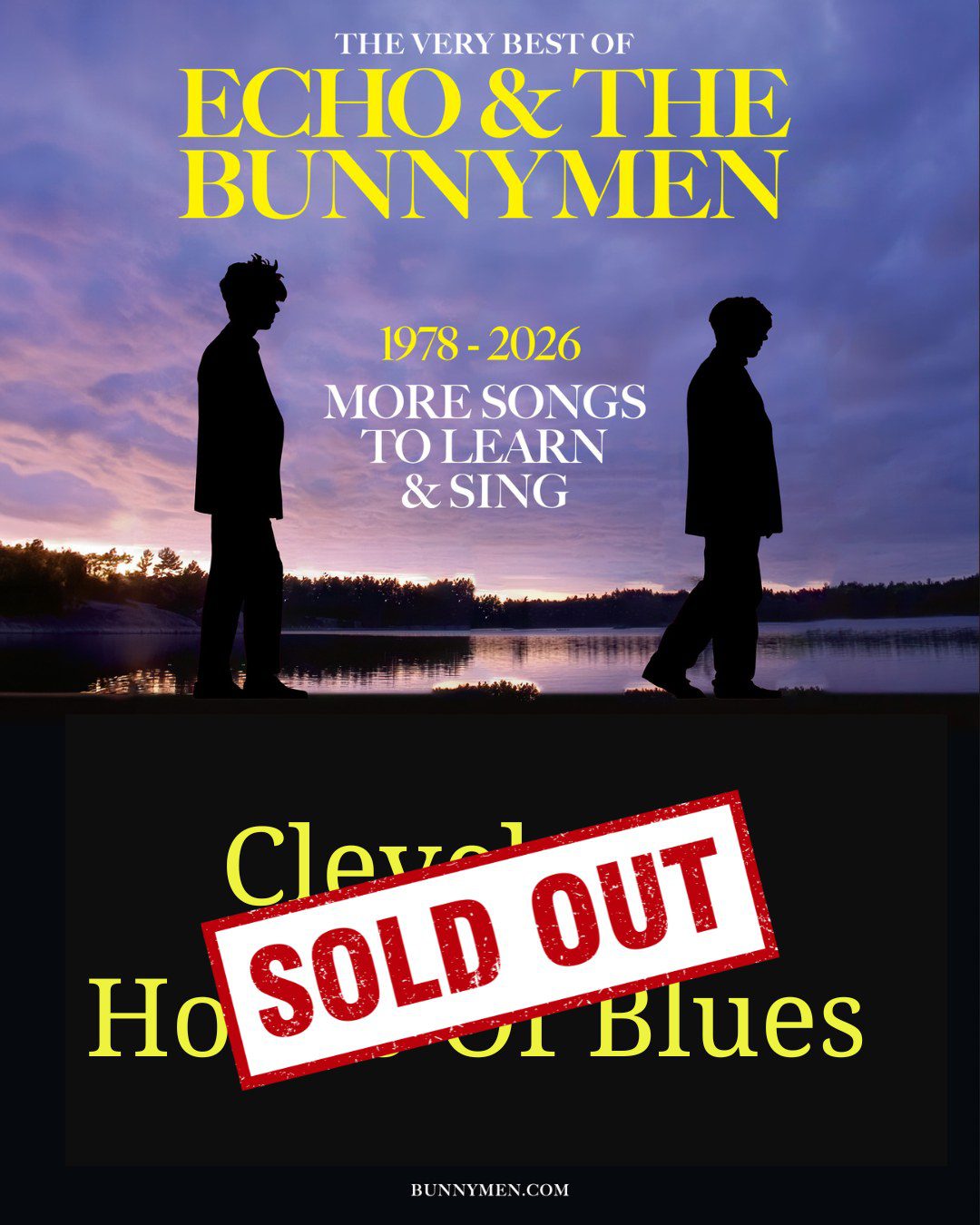 We warned you… Cleveland is now SOLD OUT 🔥
San Francisco, Nashville, Norfolk, Brooklyn, Toronto &  are all on low ticket alert 🎟️
Don’t miss your chance to experience Echo & The Bunnymen live — it’s going to be magical. ✨ 🐰
https://www.bunnymen.com/tour/