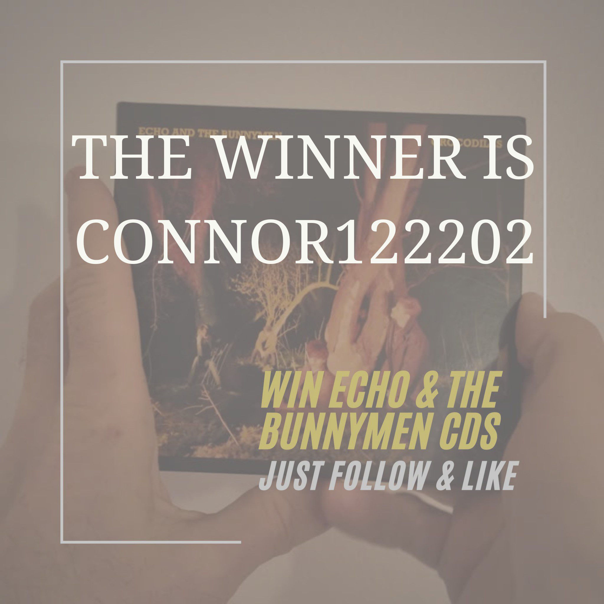 After randomly selecting one person who liked the competition post on each of our social media accounts, and then drawing a final name, we have a winner! 🎉
Congratulations to CONNOR122202 on Instagram — you’ve won the first six Echo & The Bunnymen albums on CD. We’ll DM you with instructions. 🐰