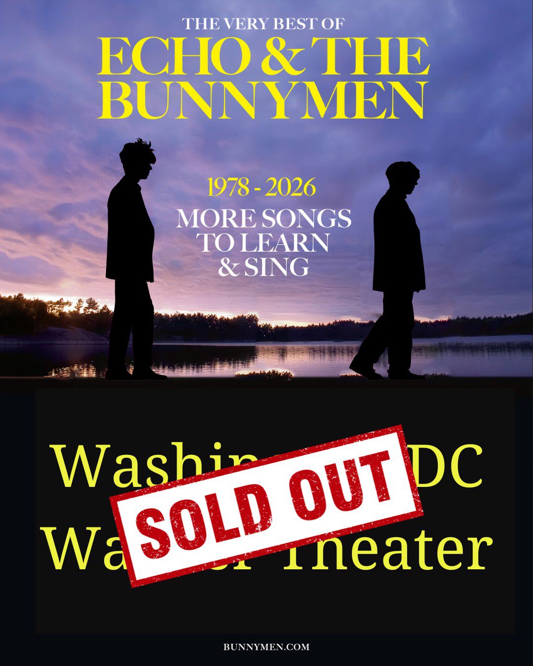 Another North American show SOLD OUT — this time Washington! 🇺🇸
Cleveland, Vancouver, Nashville, Toronto & San Francisco are now on LOW TICKET ALERT 🔥
Don’t miss out on what’s set to be a magical tour — grab your tickets while you still can! 🎟️✨
https://www.bunnymen.com/tour/