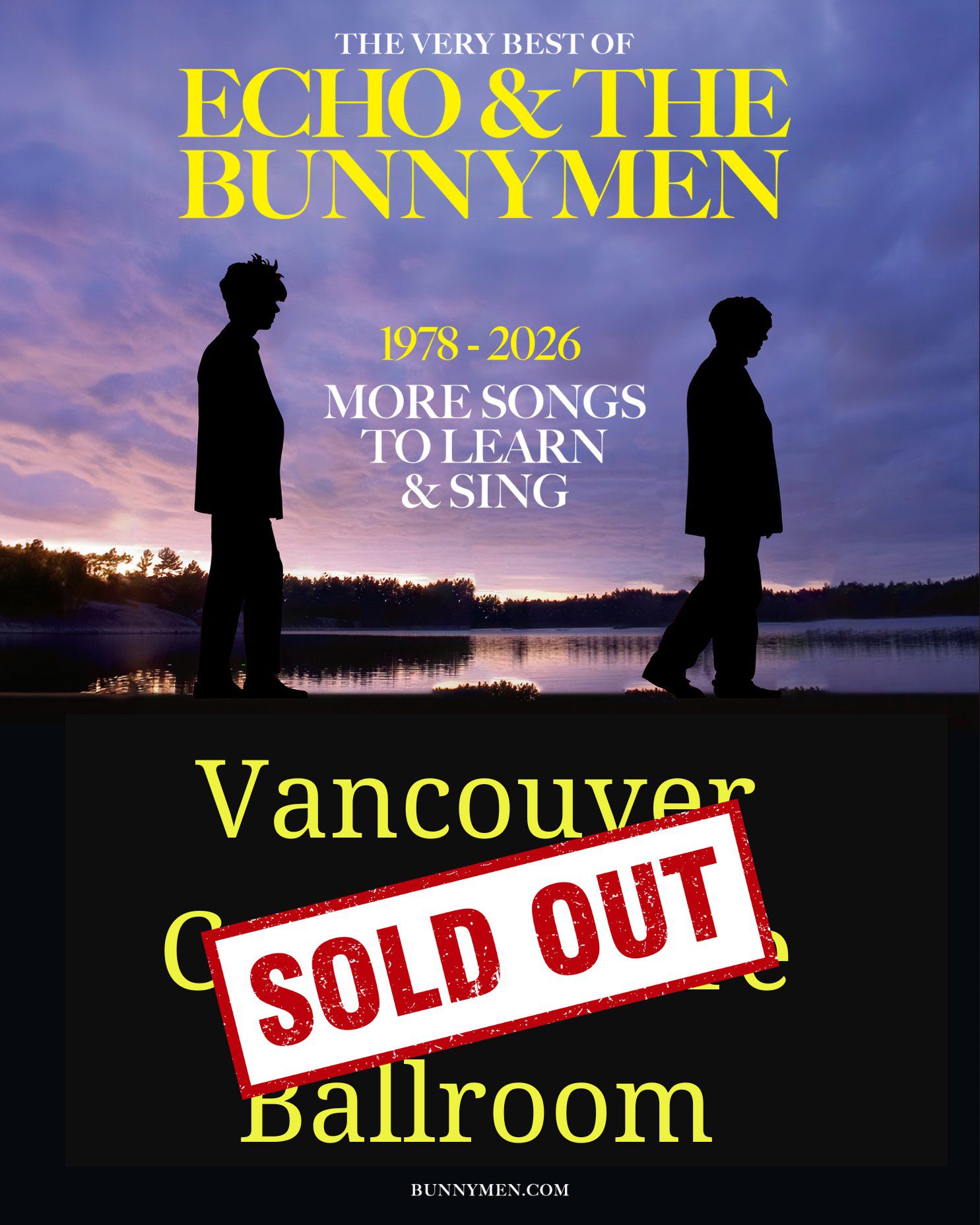 We warned you… Vancouver is now SOLD OUT 🔥
San Francisco, Nashville, Brooklyn, Toronto & Cleveland are all on low ticket alert 🎟️
Don’t miss your chance to experience Echo & The Bunnymen live — it’s going to be magical. ✨ 🐰