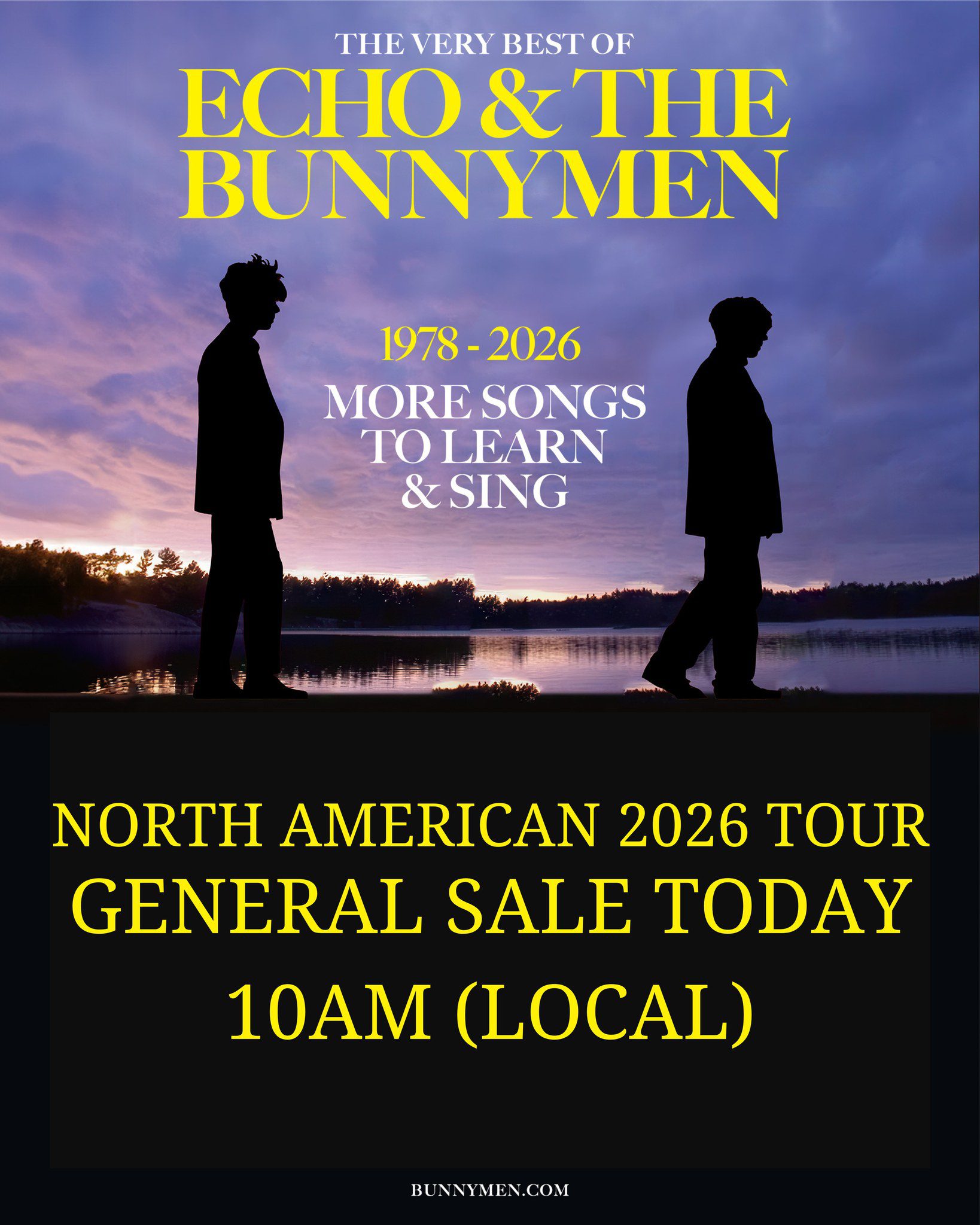 🎟️ It’s time! Echo & The Bunnymen’s North American 2026 Tour tickets are on general sale today at 10AM (local). Don’t miss your chance to be part of these special shows.
👉 LINK IN BIO