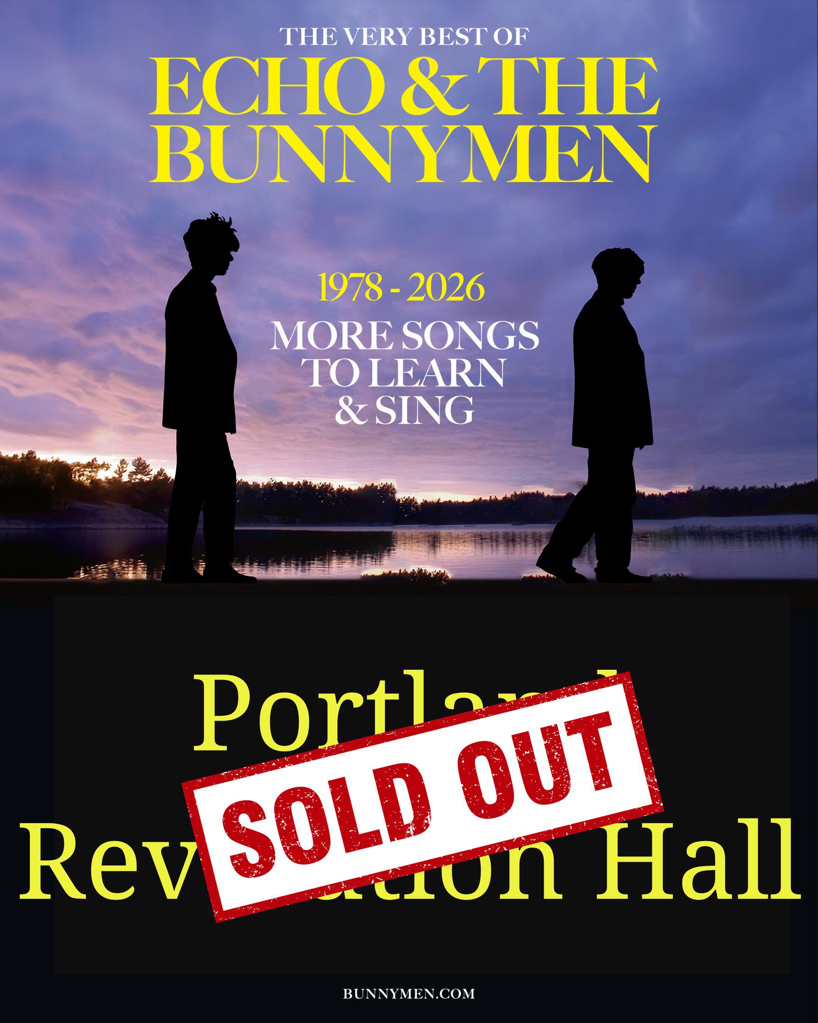 Portland — you’ve done it! 🙌 SOLD OUT!
Only a handful of tickets remain for Washington, Vancouver & Wilmington — grab yours before they’re gone!
🎟️ Get them now at Bunnymen.com 🐰