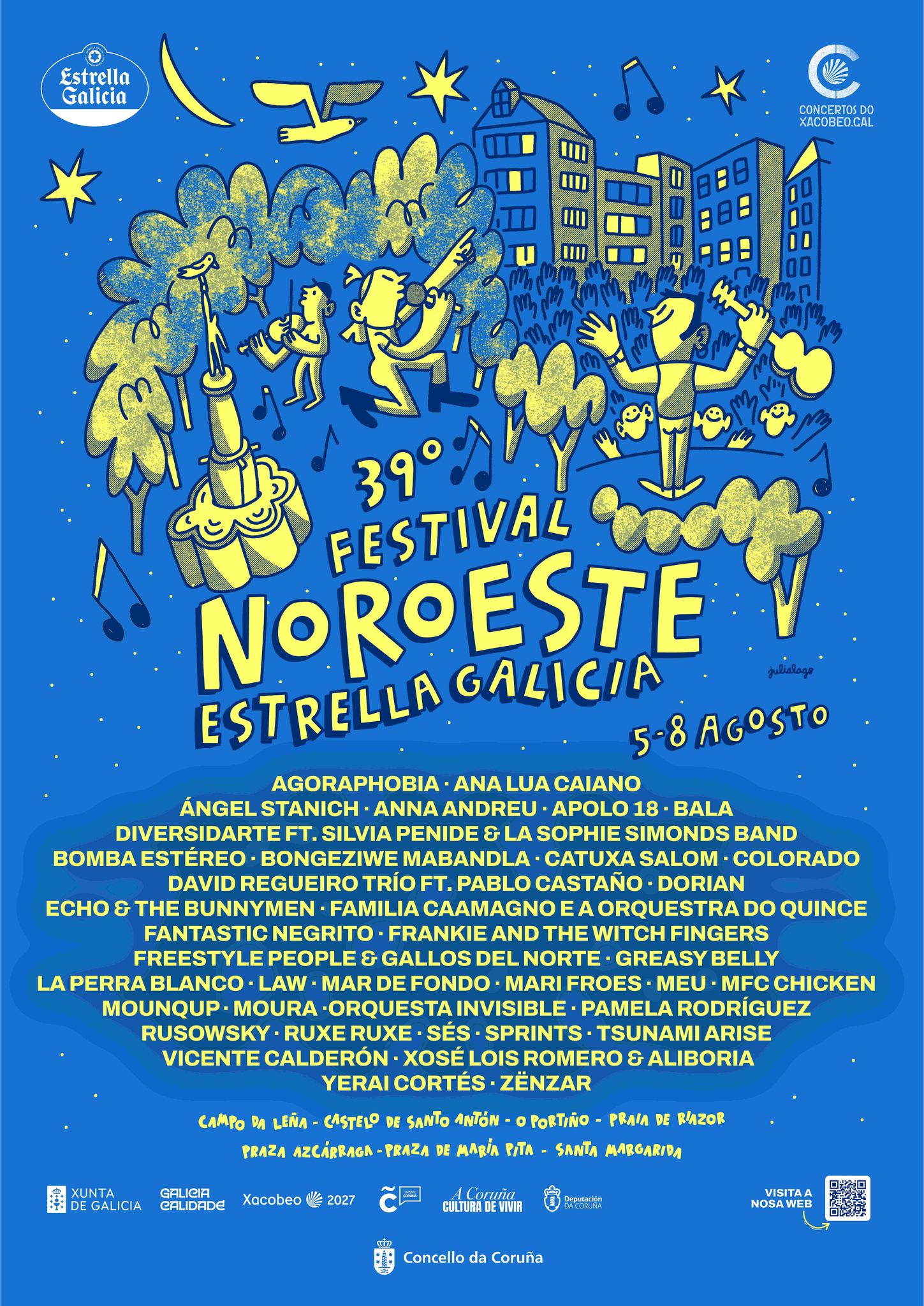 We are pleased to announce we will be playing at the 39th Festival Noroeste Estrella Galicia it will take place in A Coruña, Spain, from August 5th to 8th, 2026. We will be playing on the 8th August. ITS FREE 🎉🐰