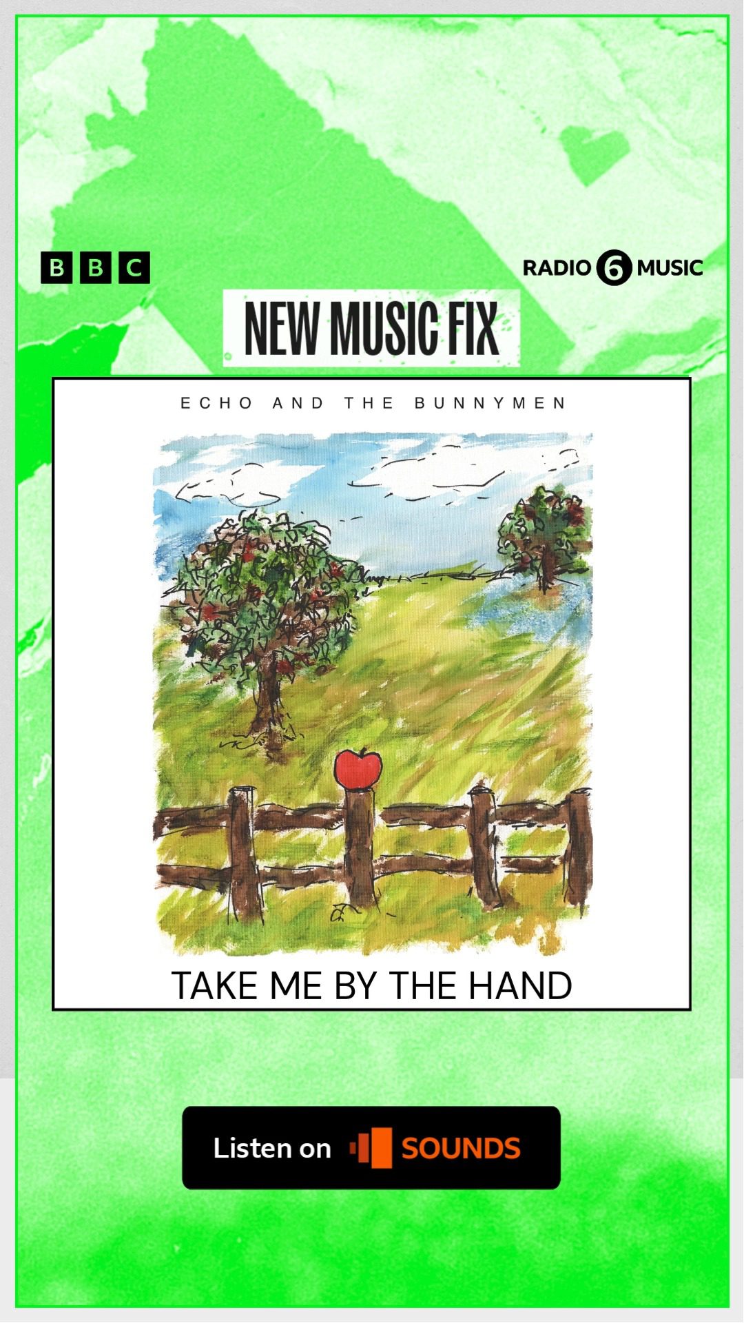 A huge thanks to our good friend @craigcharlesfunkandsoul @bbc6music for giving “Take Me By The Hand” its very first radio play on his show yesterday! 📻🐰🍎
If you missed it – or just fancy hearing it again just visit your streaming provider.
“Take Me By The Hand” is out NOW! 🔊