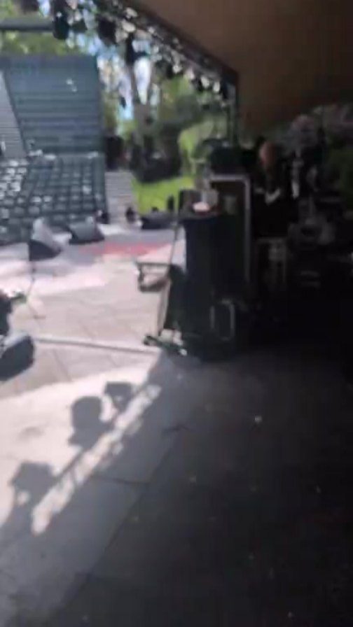 Getting set up for tonight's show.